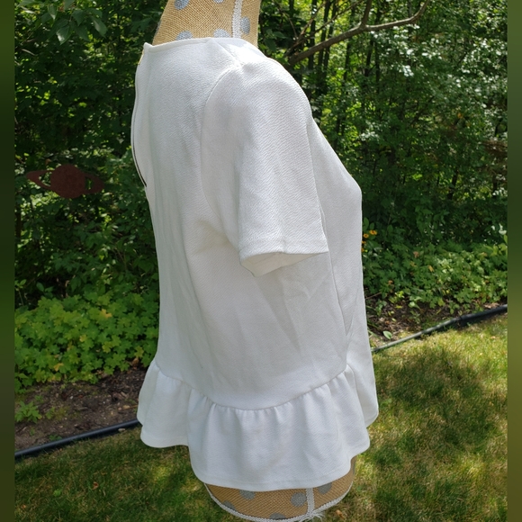 White peplum top large bar III - Picture 2 of 6